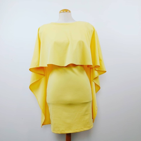 Lulus Dresses & Skirts - LULUS | Butter Yellow Drape Dress Size Medium